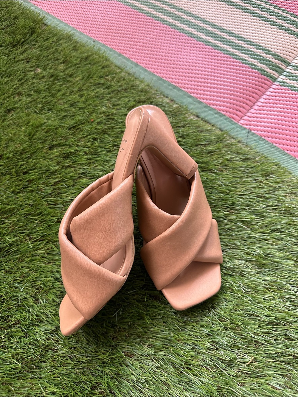 Nude Wrap Heels • Block Heel Sandals • a new day™ Size 6.5 Mules